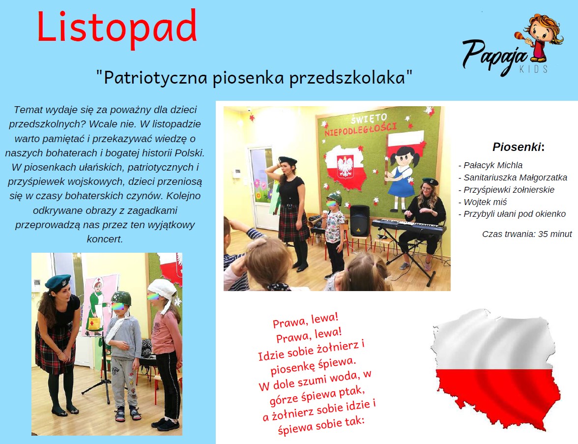Patriotyczna piosenka przedszkolaka